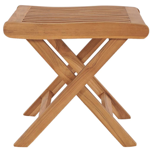 Patio Chairs Folding Footrest 46.5X49x41.5 Cm Solid Teak Wood