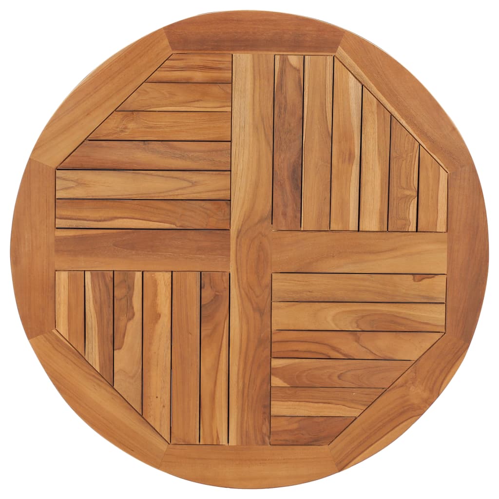 Vidaxl Table Top Solid Teak Wood Round 2.5 Cm X 80 Tables