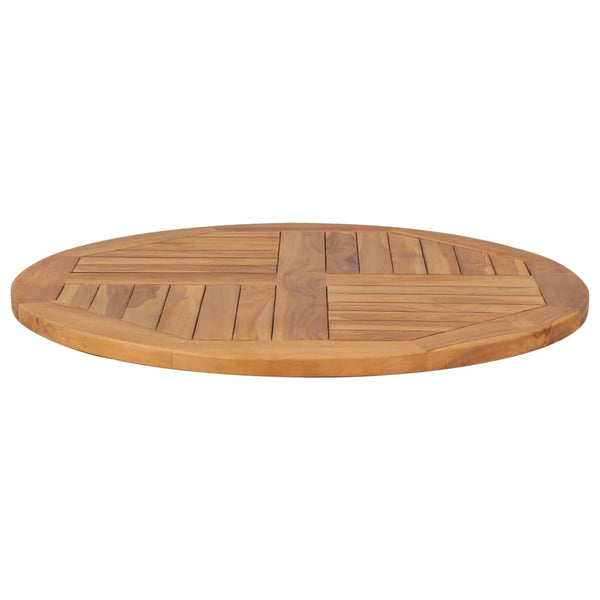 Vidaxl Table Top Solid Teak Wood Round 2.5 Cm X 80 Tables