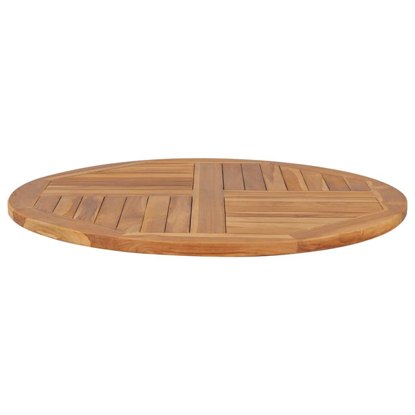 Vidaxl Table Top Solid Teak Wood Round 2.5 Cm 90 Tabletop & Shelf Décor
