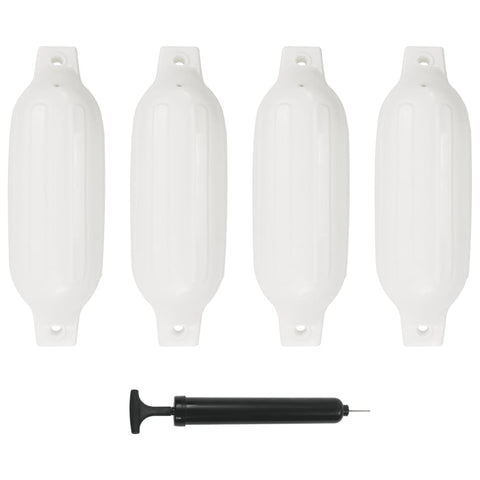 Boat Fender 4 Pcs White Pvc Other Safety Equipment