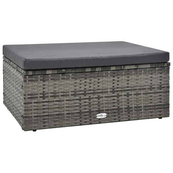 Vidaxl 5 Piece Garden Lounge Set With Cushions Poly Rattan Grey Other Patio & Garden Furniture