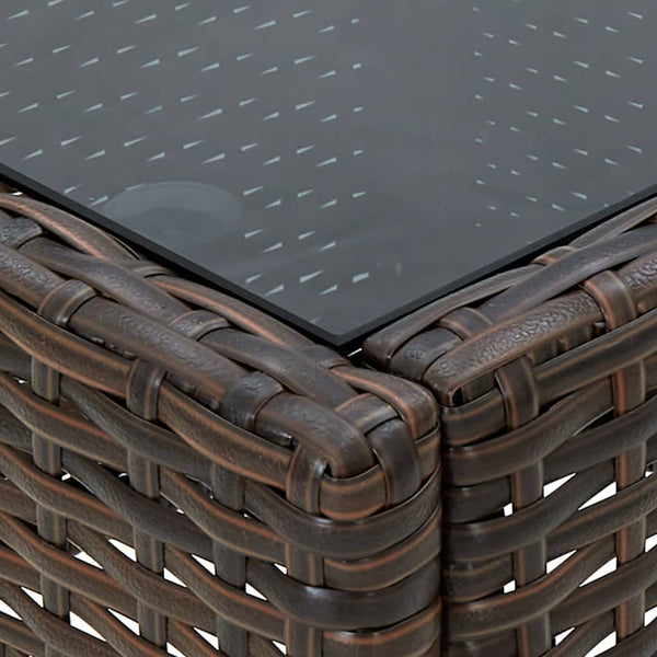 Vidaxl Garden Table Brown 40X40x45 Cm Poly Rattan Patio & Garden Tables