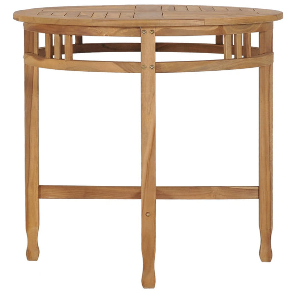 Dining Table Ã˜ 80 Cm Solid Teak Wood