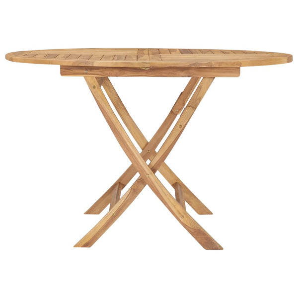 Folding Garden Table Ã˜ 120 Cm Solid Teak Wood