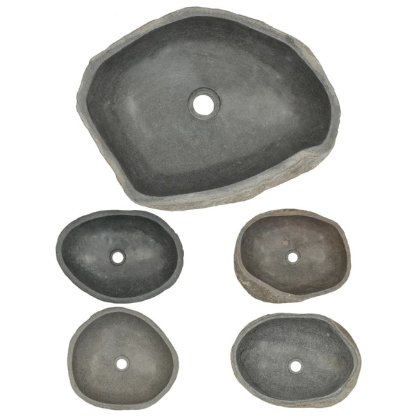 Vidaxl Basin River Stone Oval (45 53)X(34 41) Cm Bathroom Sinks