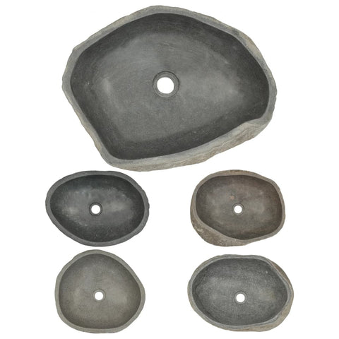 Vidaxl Basin River Stone Oval (45 53)X(34 41) Cm Bathroom Sinks