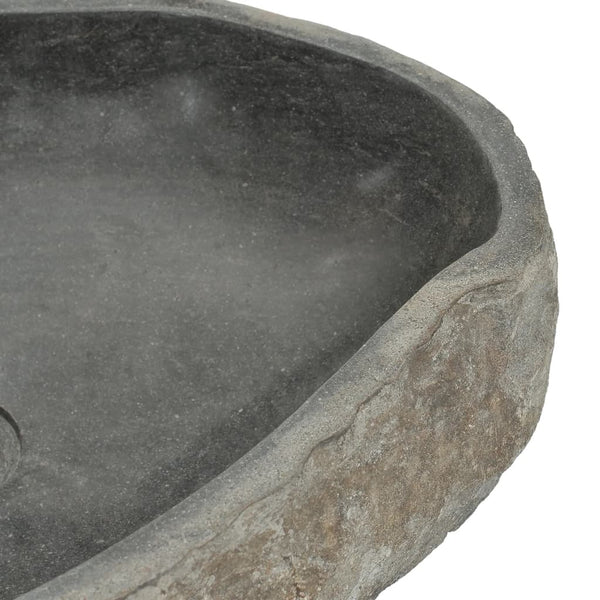 Vidaxl Basin River Stone Oval (45 53)X(34 41) Cm Bathroom Sinks