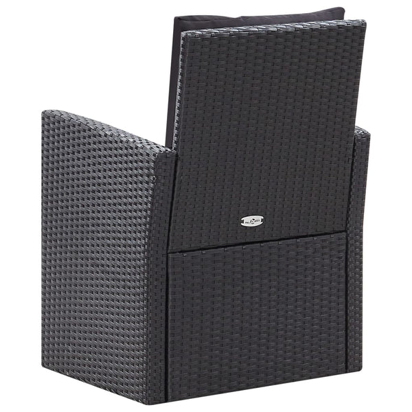 6 Piece Garden Lounge Set With Cushions Poly Rattan Black Patio Furniture Sets