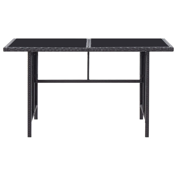 6 Piece Garden Lounge Set With Cushions Poly Rattan Black Patio Furniture Sets