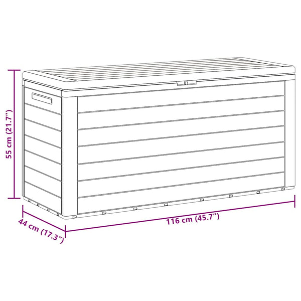 Vidaxl Garden Storage Box Brown 78X44x55 Cm Storage Boxes