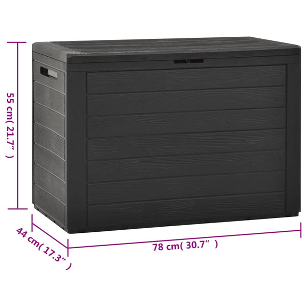 Garden Storage Box Anthracite 78X44x55 Cm Storage Deck Boxes