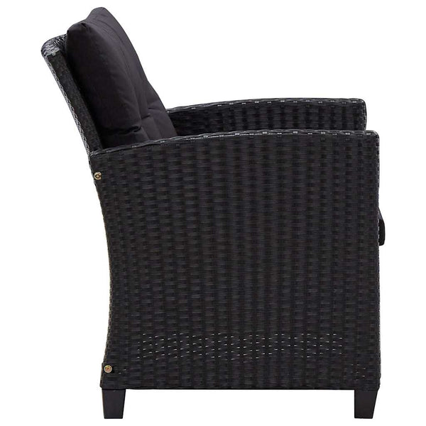 Vidaxl 6 Piece Garden Sofa Set With Cushions Poly Rattan Black Other Patio & Garden Furniture