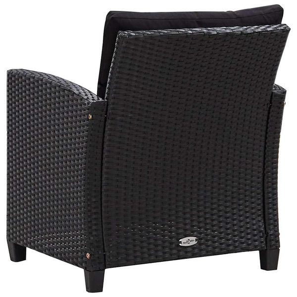 Vidaxl 6 Piece Garden Sofa Set With Cushions Poly Rattan Black Other Patio & Garden Furniture
