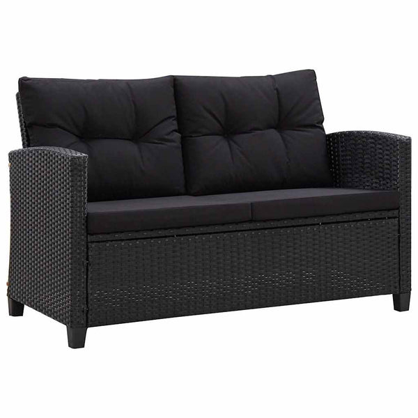 Vidaxl 6 Piece Garden Sofa Set With Cushions Poly Rattan Black Other Patio & Garden Furniture