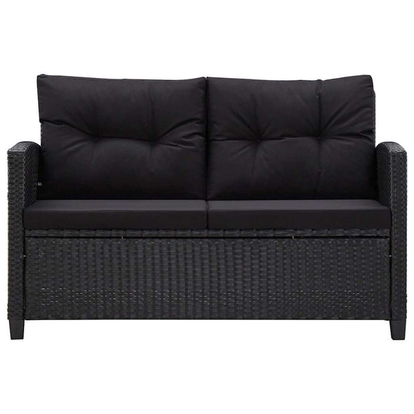 Vidaxl 6 Piece Garden Sofa Set With Cushions Poly Rattan Black Other Patio & Garden Furniture