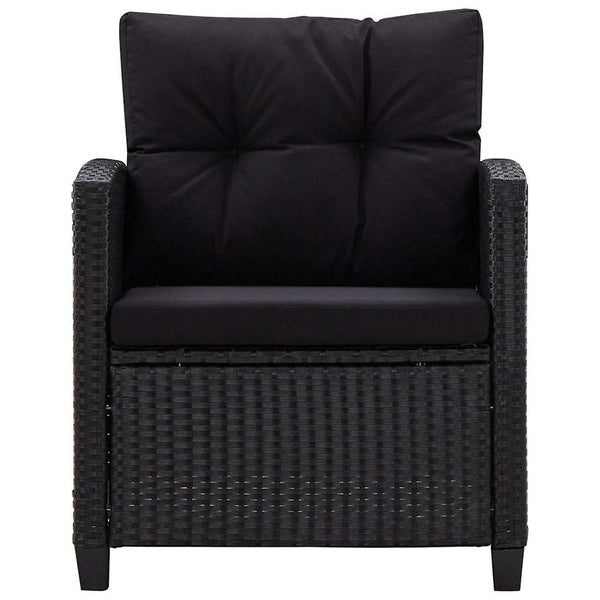 Vidaxl 6 Piece Garden Sofa Set With Cushions Poly Rattan Black Other Patio & Garden Furniture