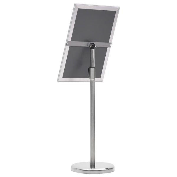 A3 Pedestal Poster Stand Silver Aluminium Alloy Message Boards