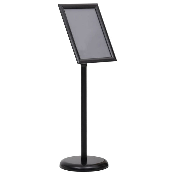 A4 Pedestal Poster Stand Black Aluminium Alloy Display Stands