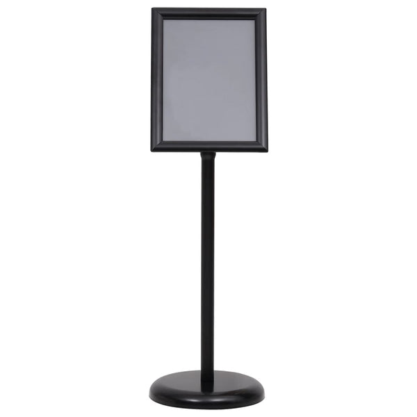 A4 Pedestal Poster Stand Black Aluminium Alloy Display Stands