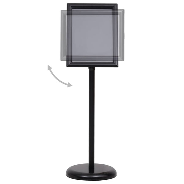 A4 Pedestal Poster Stand Black Aluminium Alloy Display Stands