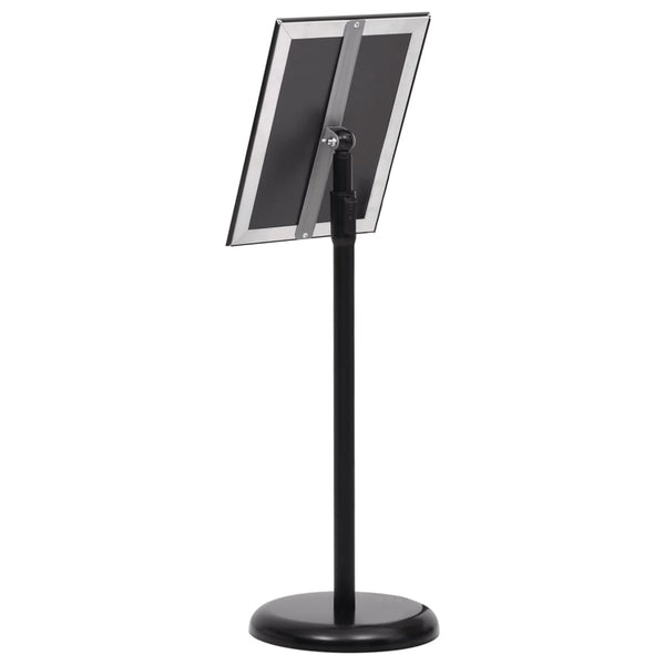 A4 Pedestal Poster Stand Black Aluminium Alloy Display Stands