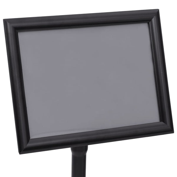 Vidaxl A4 Pedestal Poster Stand Black Aluminium Alloy Restaurant Signs