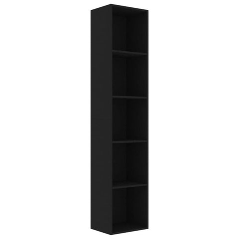 Book Cabinet Black 40X30x189 Cm Engineered Wood