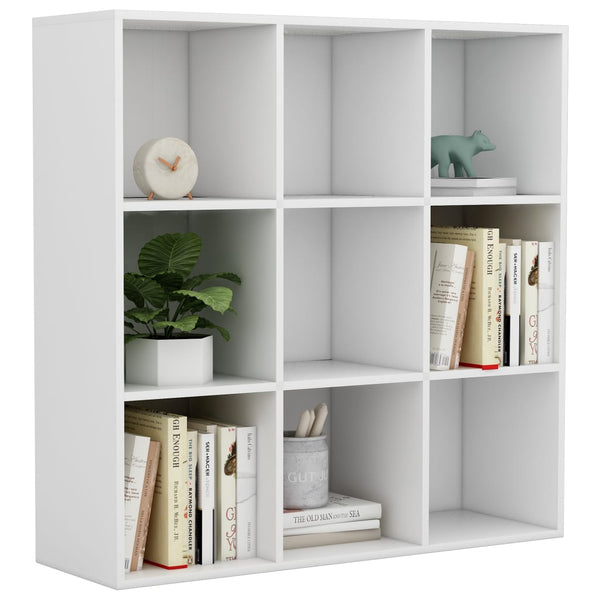 Book Cabinet White 98X30x98 Cm Engineered Wood Bookshelves