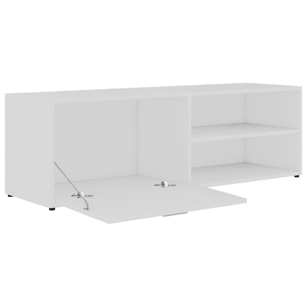 Tv Cabinet White 120X34x37 Cm Engineered Wood