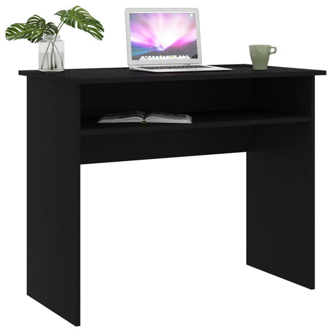 Desk Black 90X50x74 Cm Engineered Wood Home Office Desks