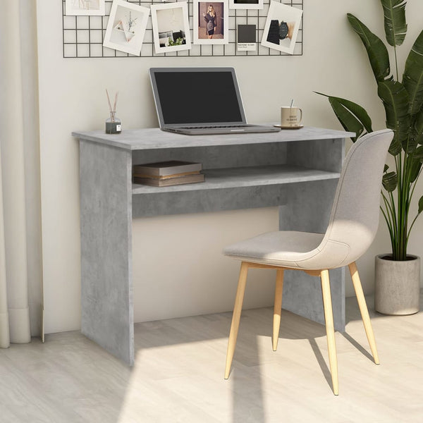 Desk Concrete Grey 90X50x74 Cm Engineered Wood Home Office Desks