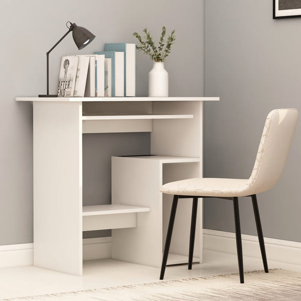 Vidaxl Desk White 80X45x74 Cm Engineered Wood Home Office Desks