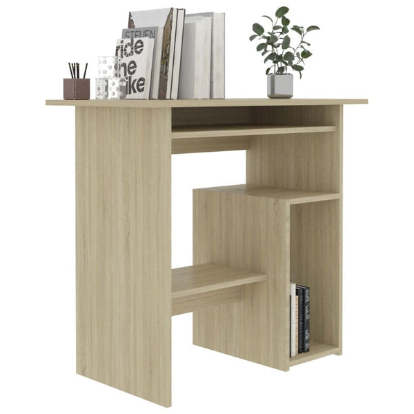Vidaxl Desk Sonoma Oak 80X45x74 Cm Engineered Wood Home Office Desks