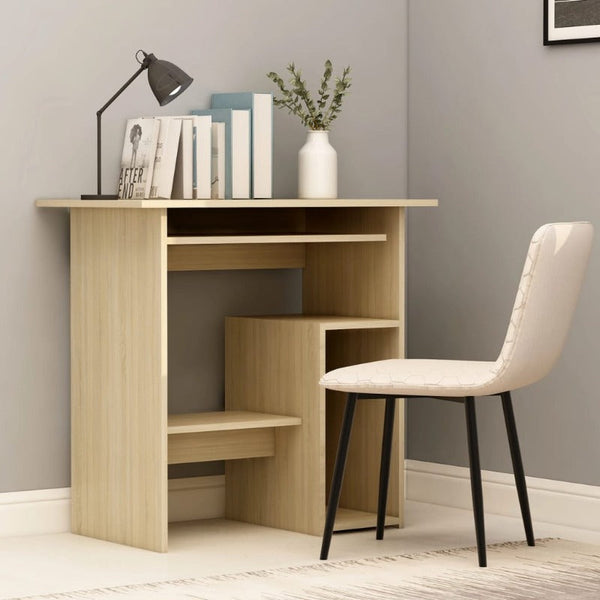 Vidaxl Desk Sonoma Oak 80X45x74 Cm Engineered Wood Home Office Desks