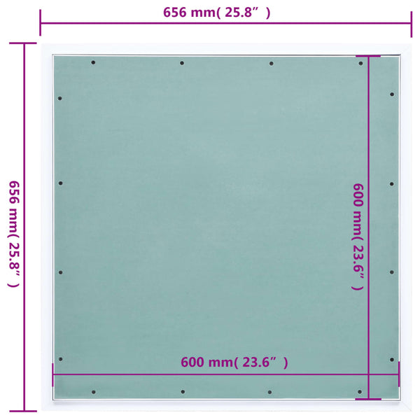 Vidaxl Access Panel With Aluminium Frame And Plasterboard 600X600 Mm Other Building Materials