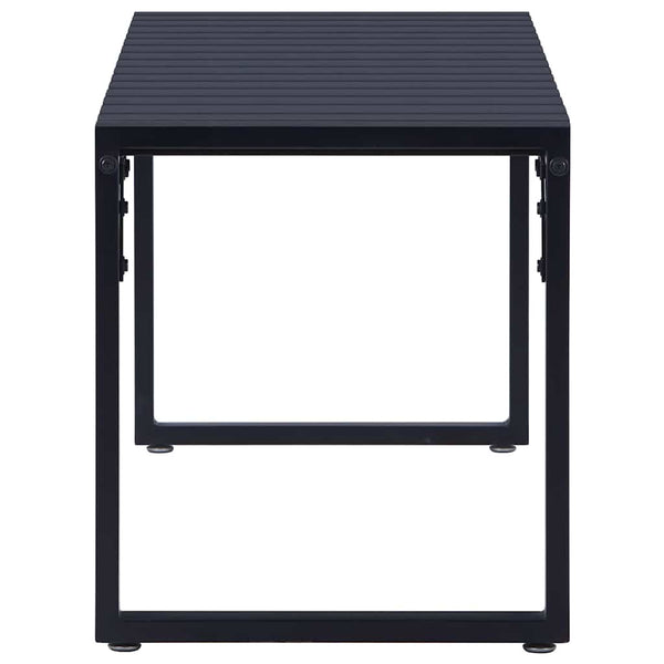 Vidaxl Garden Bench 120.5 Cm Ps Board Black Patio Benches