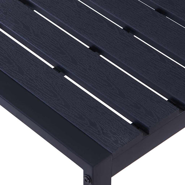 Vidaxl Garden Bench 120.5 Cm Ps Board Black Patio Benches