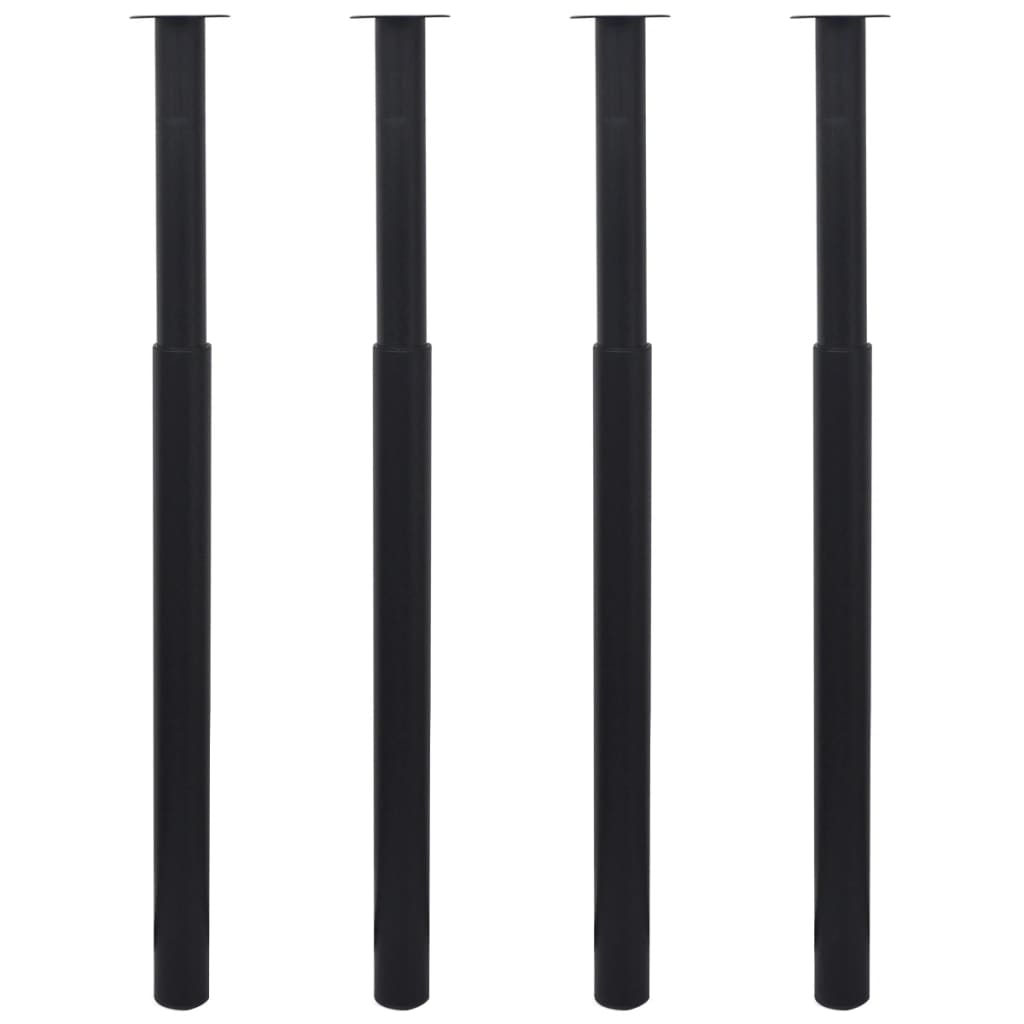 Telescopic Table Legs 4 Pcs Black 710 Mm 1100 Dining Table Legs
