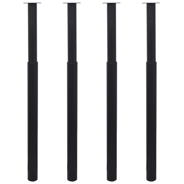 Telescopic Table Legs 4 Pcs Black 710 Mm 1100 Dining Table Legs