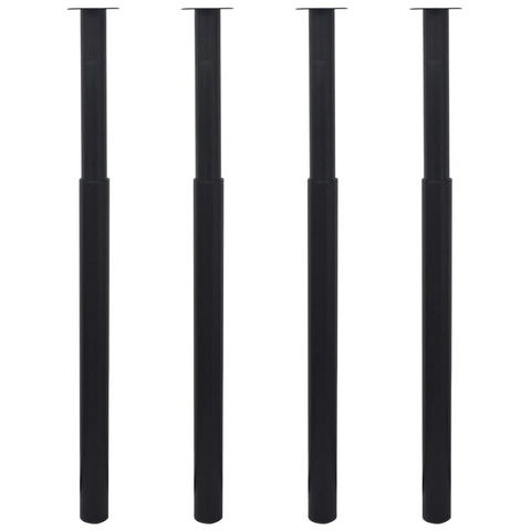 Telescopic Table Legs 4 Pcs Black 710 Mm 1100 Dining Table Legs