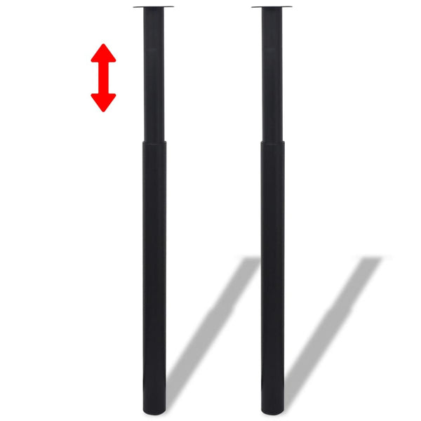 Telescopic Table Legs 4 Pcs Black 710 Mm 1100 Dining Table Legs