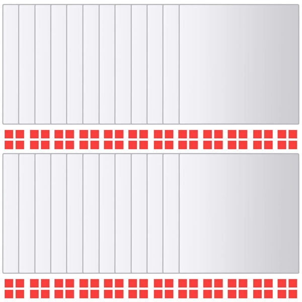 Wall Stickers 48 Pcs Mirror Tiles Square Glass