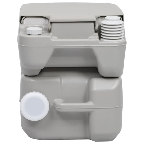 Vidaxl Camping Toilet Grey 20+10 L Portable Toilets & Accessories