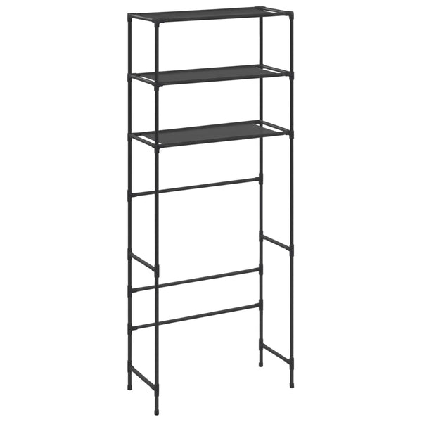 3 Tier Storage Rack Over Laundry Machine Black 69X28x169 Cm Shelves