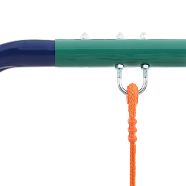 Vidaxl Swing Set With Gymnastic Rings And 4 Seats Steel Outdoor Swings