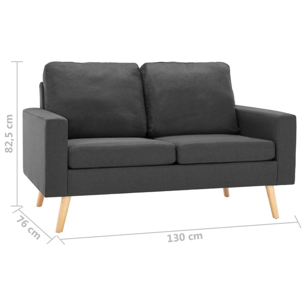 Vidaxl 2 Seater Sofa Dark Grey Fabric Sofas Armchairs & Couches