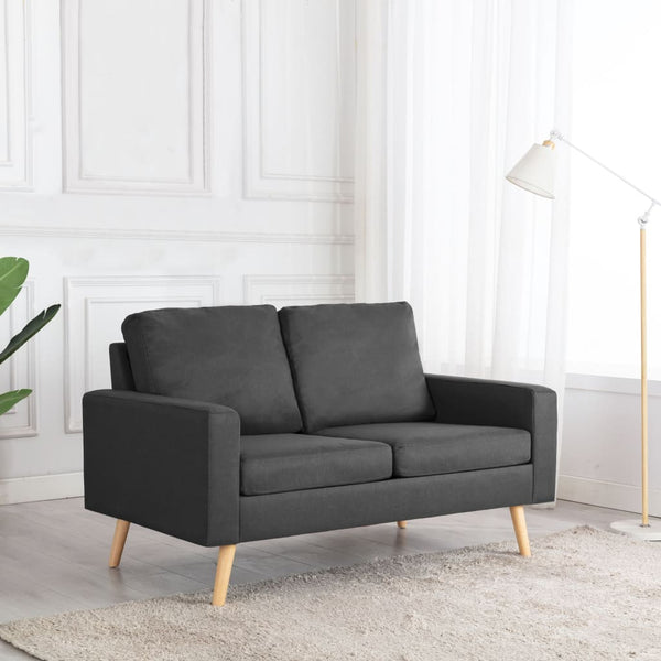 Vidaxl 2 Seater Sofa Dark Grey Fabric Sofas Armchairs & Couches