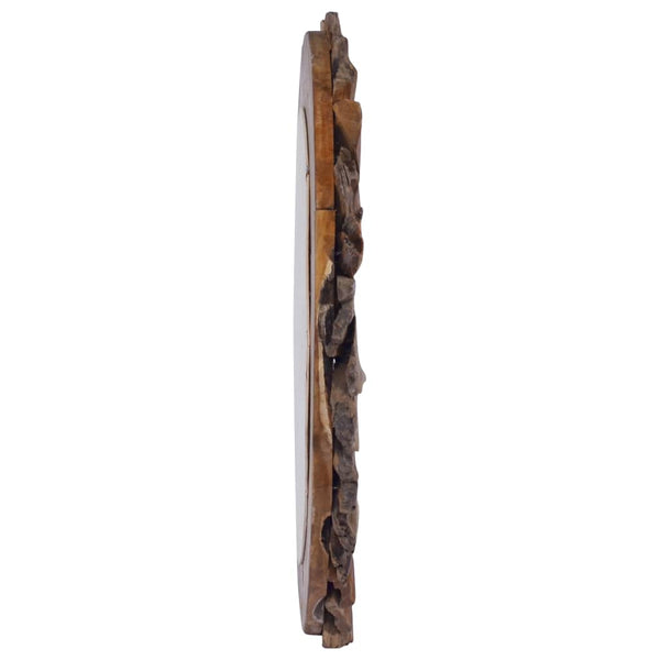 Vidaxl Wall Mirror 60 Cm Teak Round Mirrors