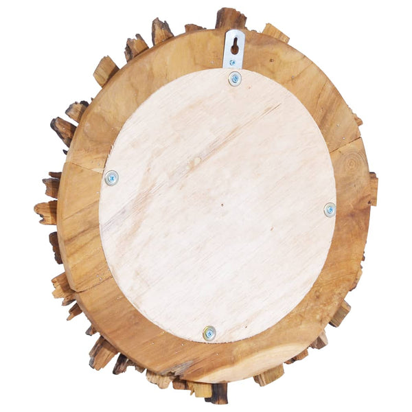 Vidaxl Wall Mirror 60 Cm Teak Round Mirrors